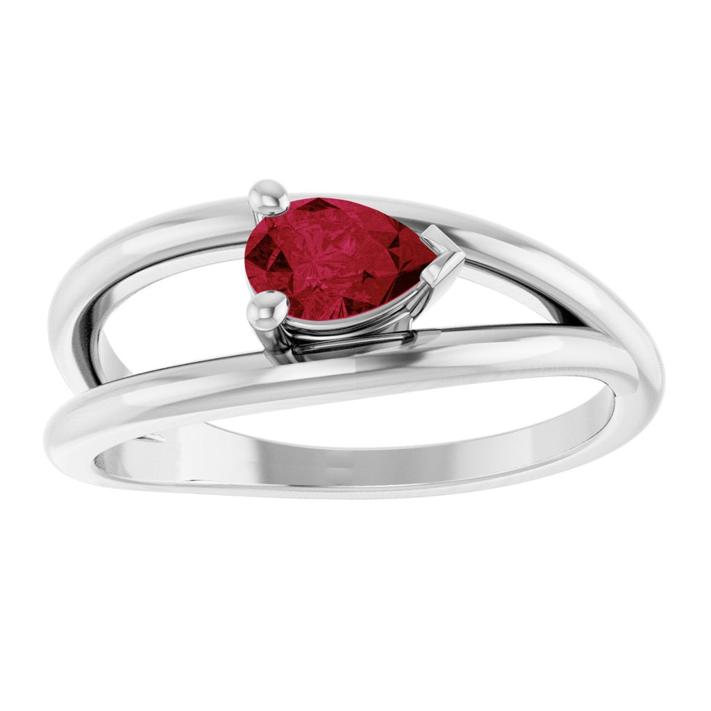 Negative Space Solitaire Ring