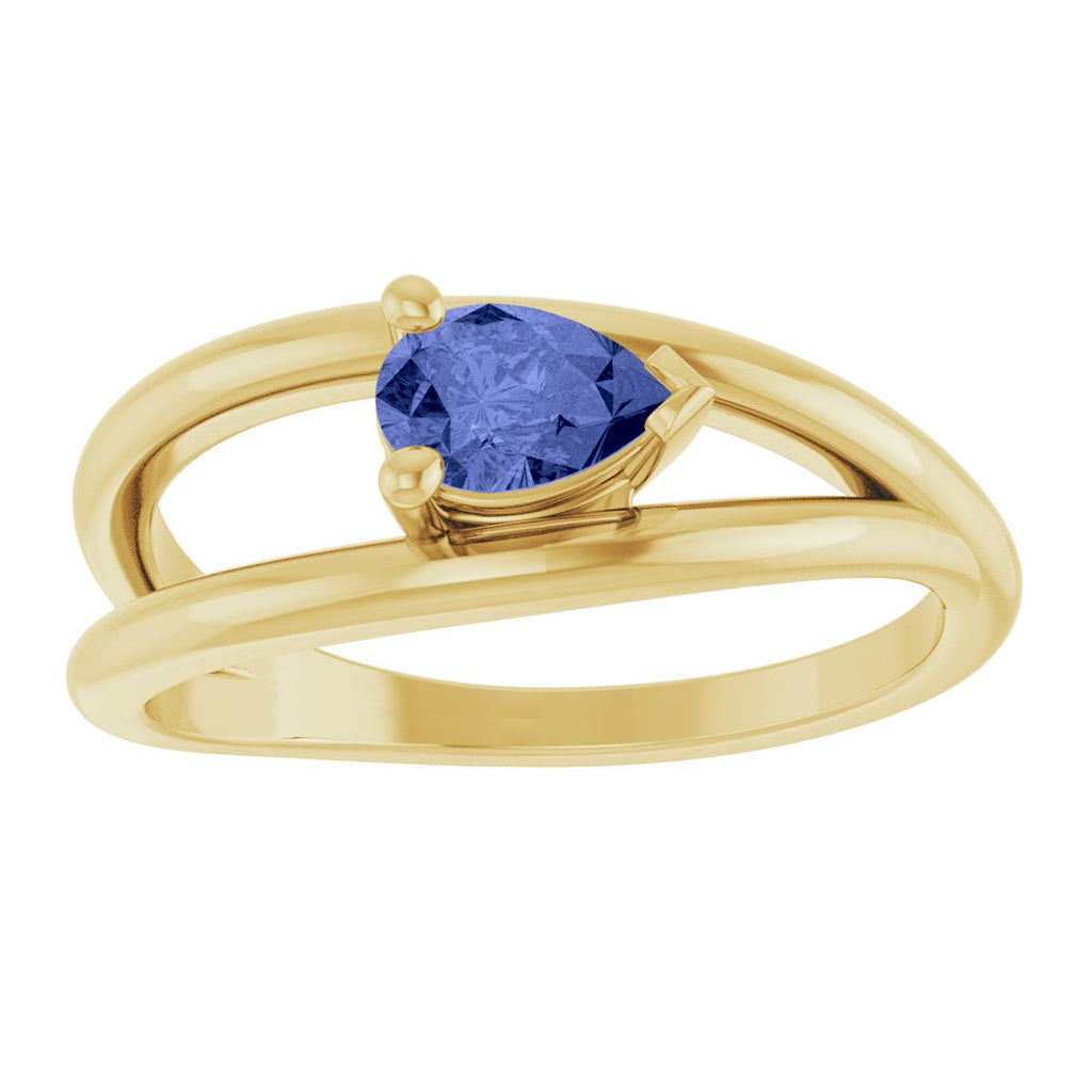 Negative Space Solitaire Ring
