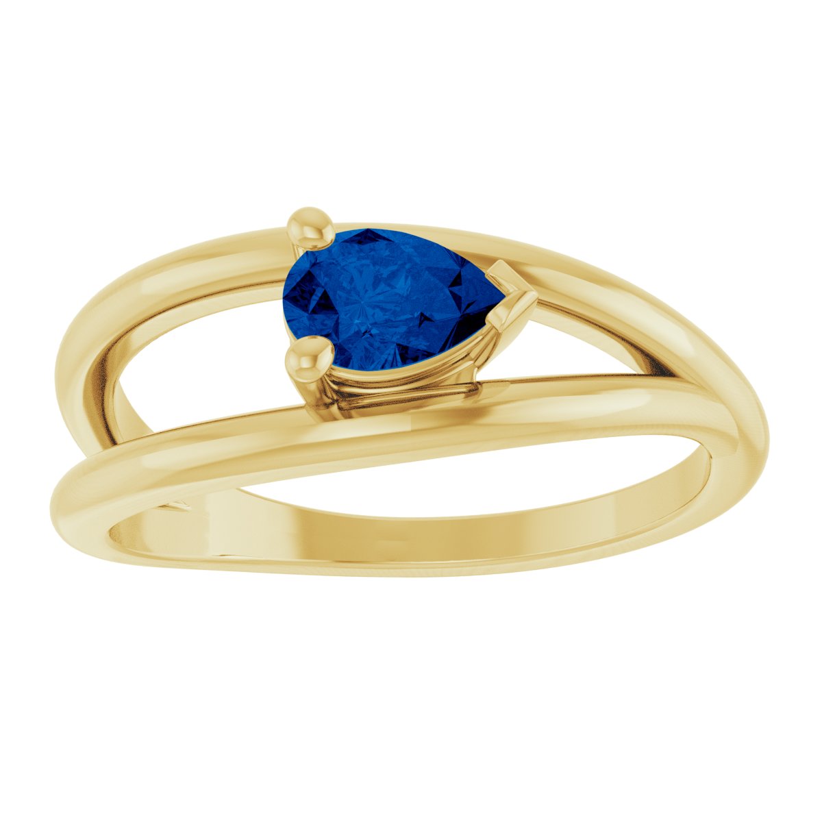 Negative Space Solitaire Ring