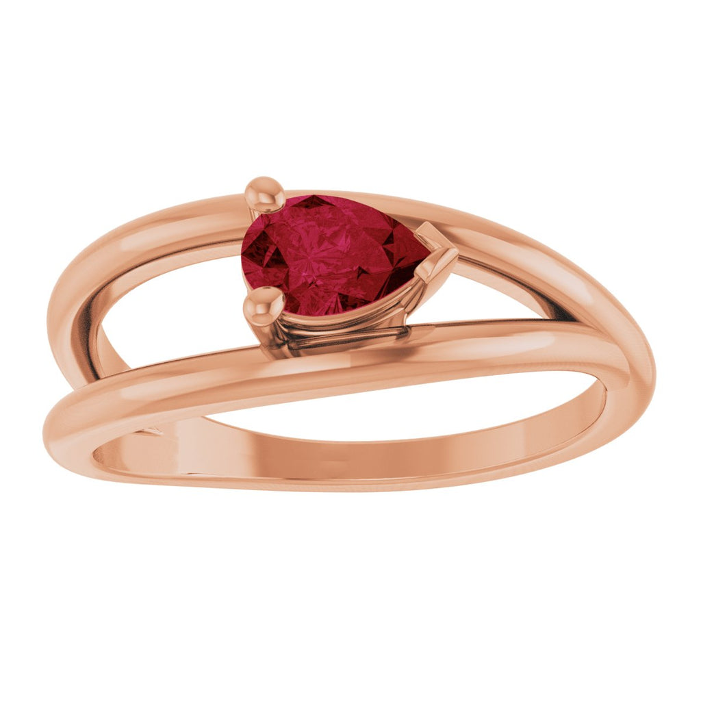 Negative Space Solitaire Ring