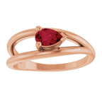 Negative Space Solitaire Ring