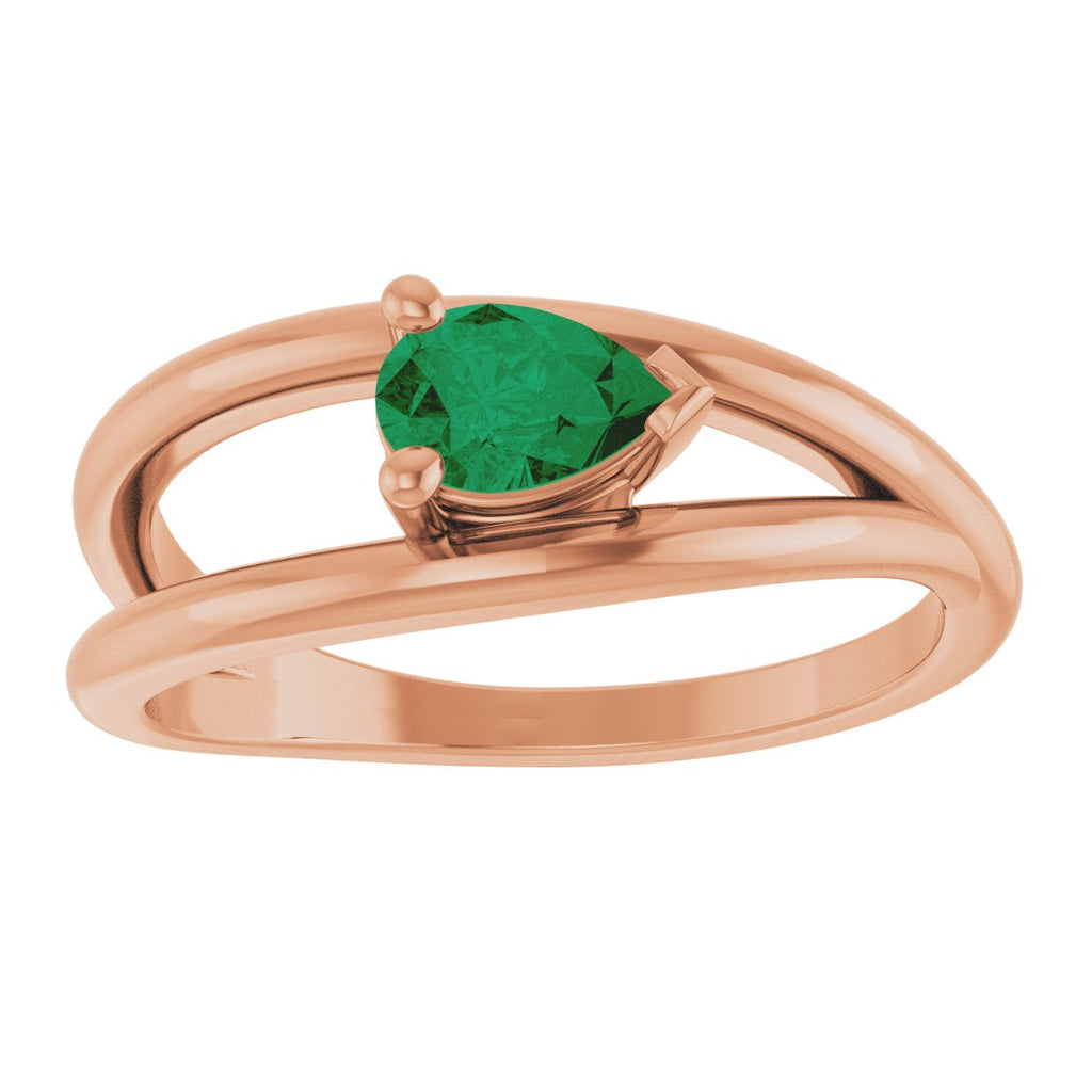Negative Space Solitaire Ring