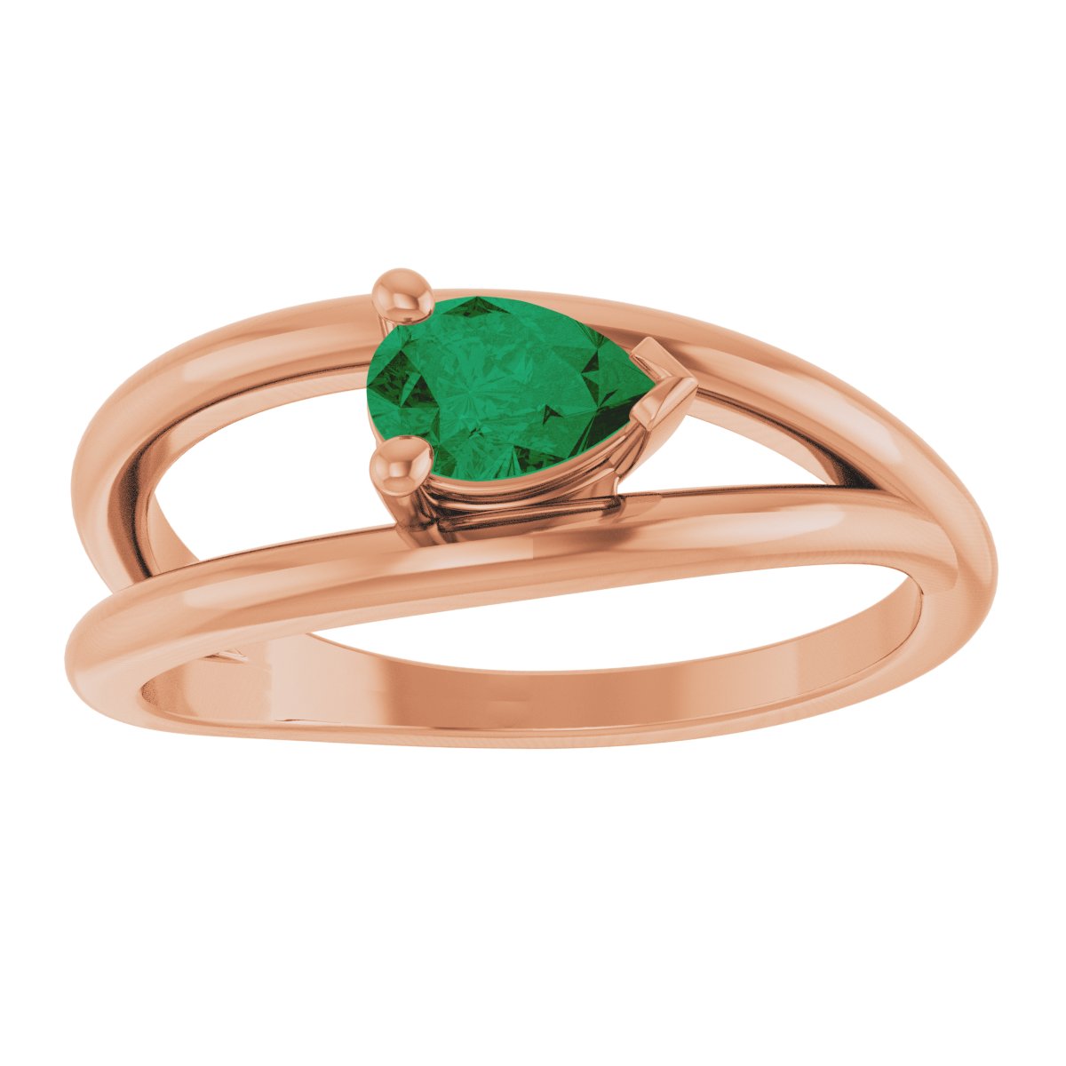 Negative Space Solitaire Ring