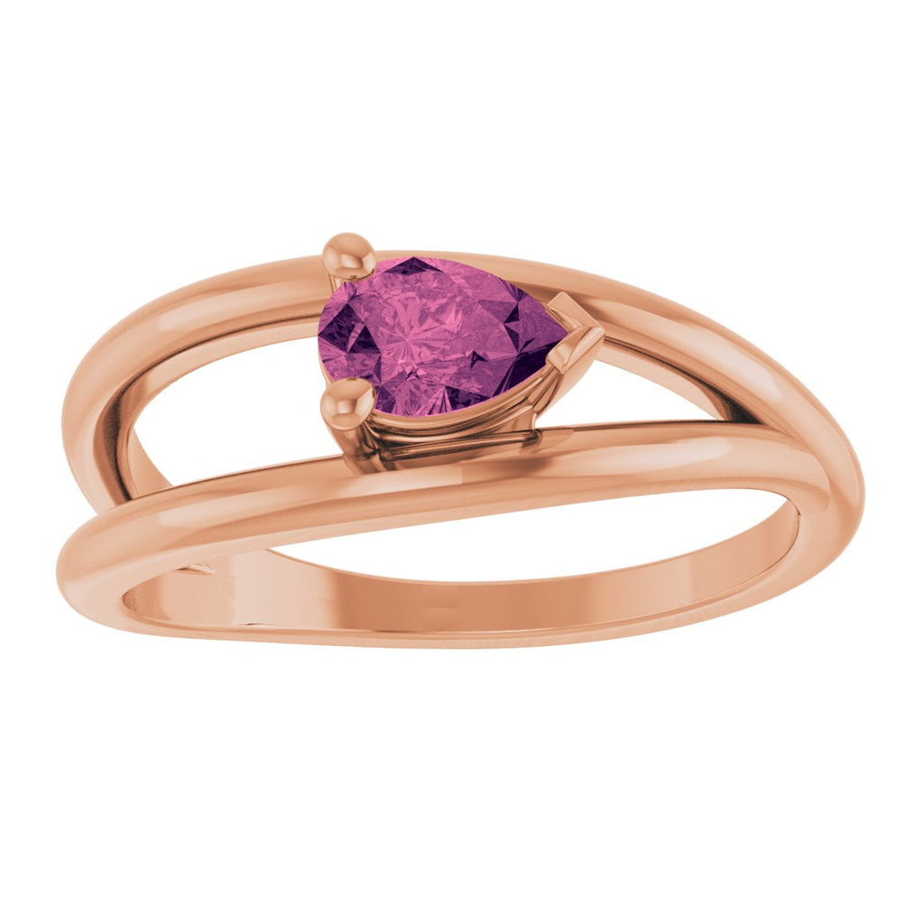 Negative Space Solitaire Ring
