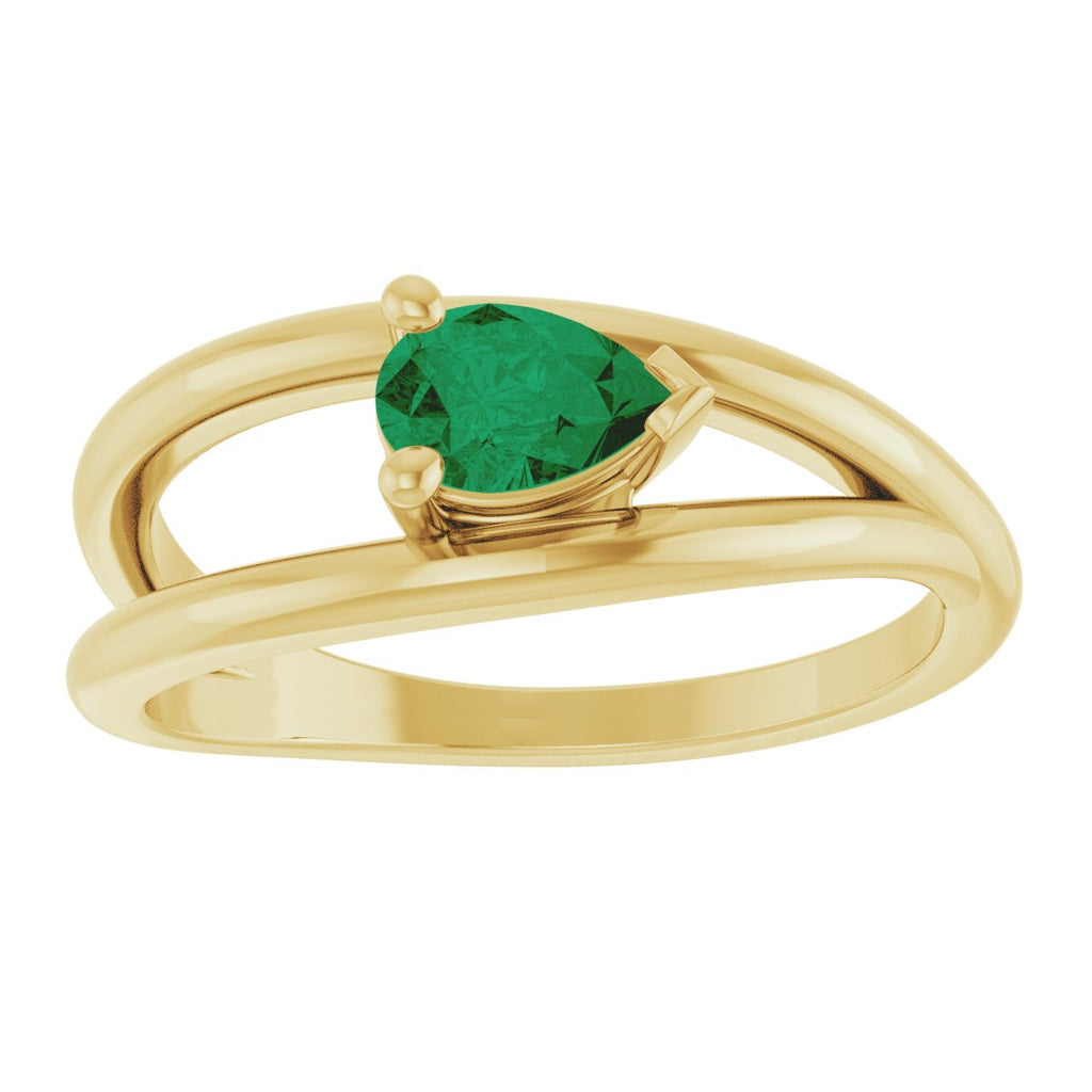 Negative Space Solitaire Ring