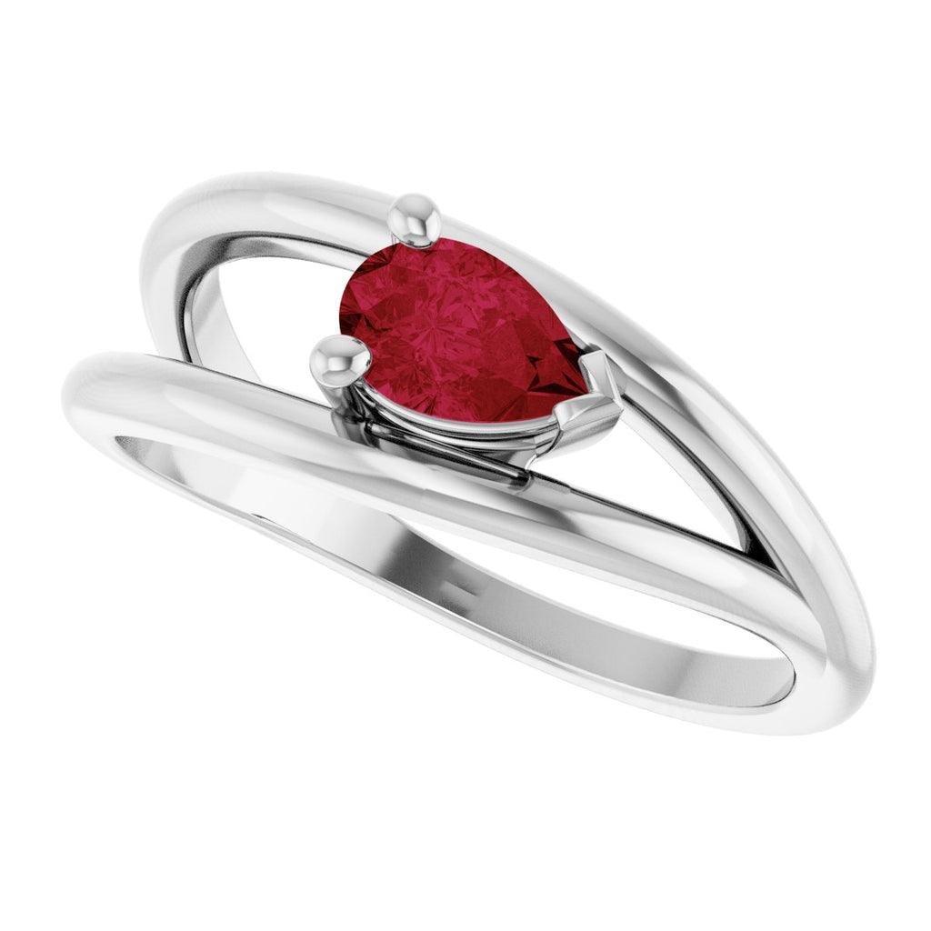 Negative Space Solitaire Ring