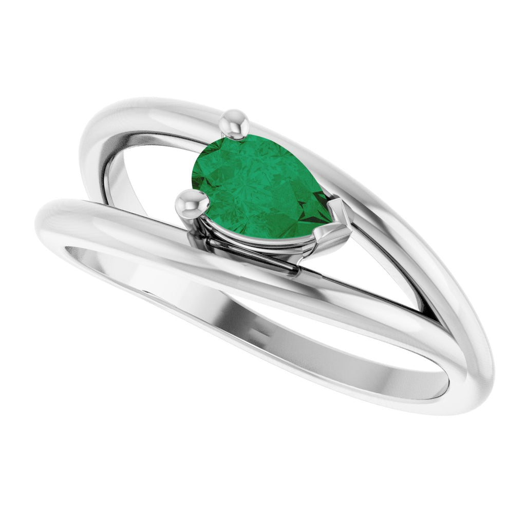 Negative Space Solitaire Ring
