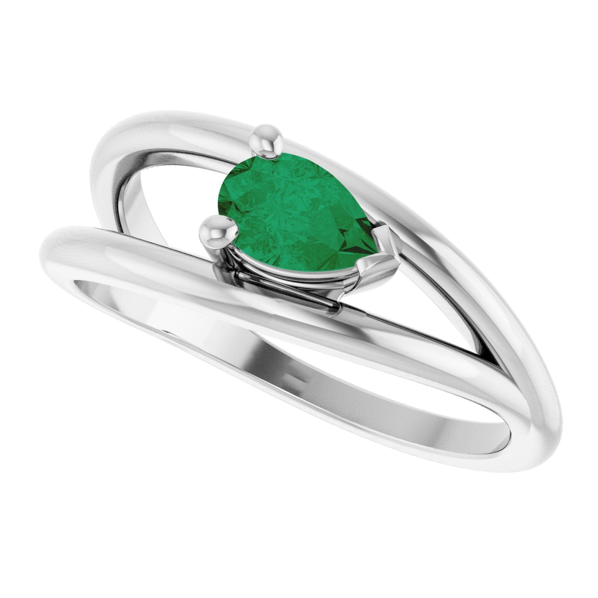 Negative Space Solitaire Ring