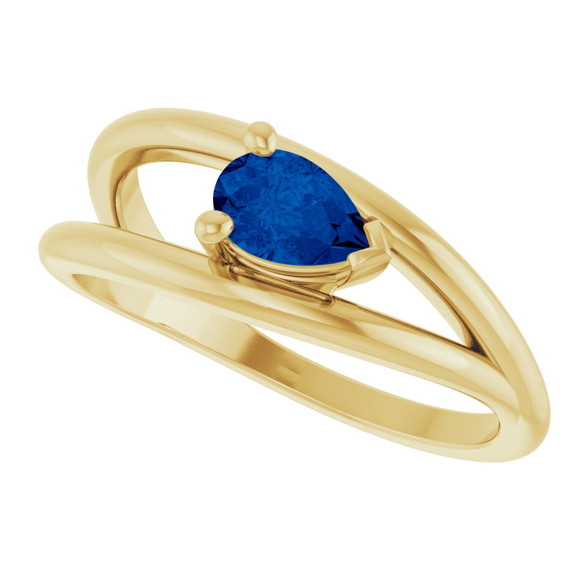 Negative Space Solitaire Ring
