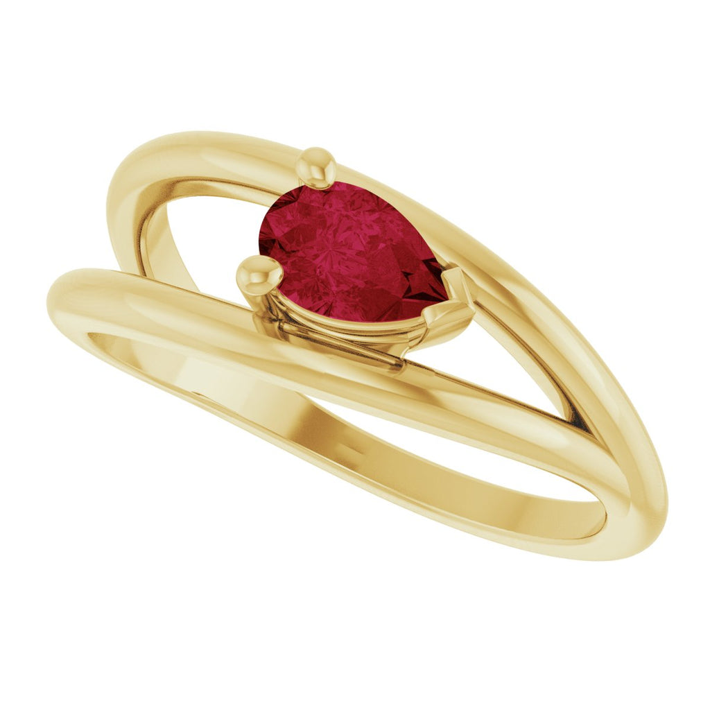 Negative Space Solitaire Ring