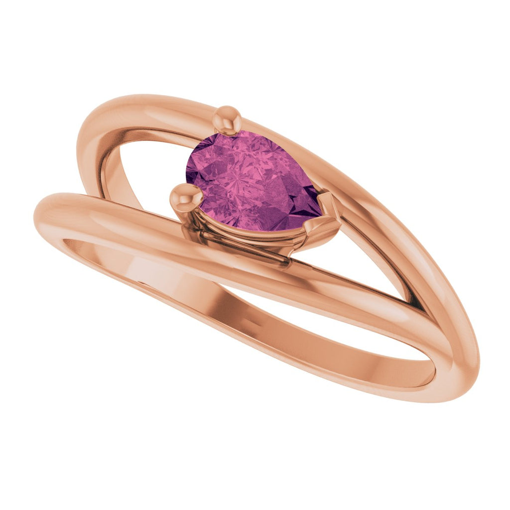 Negative Space Solitaire Ring
