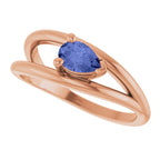Negative Space Solitaire Ring