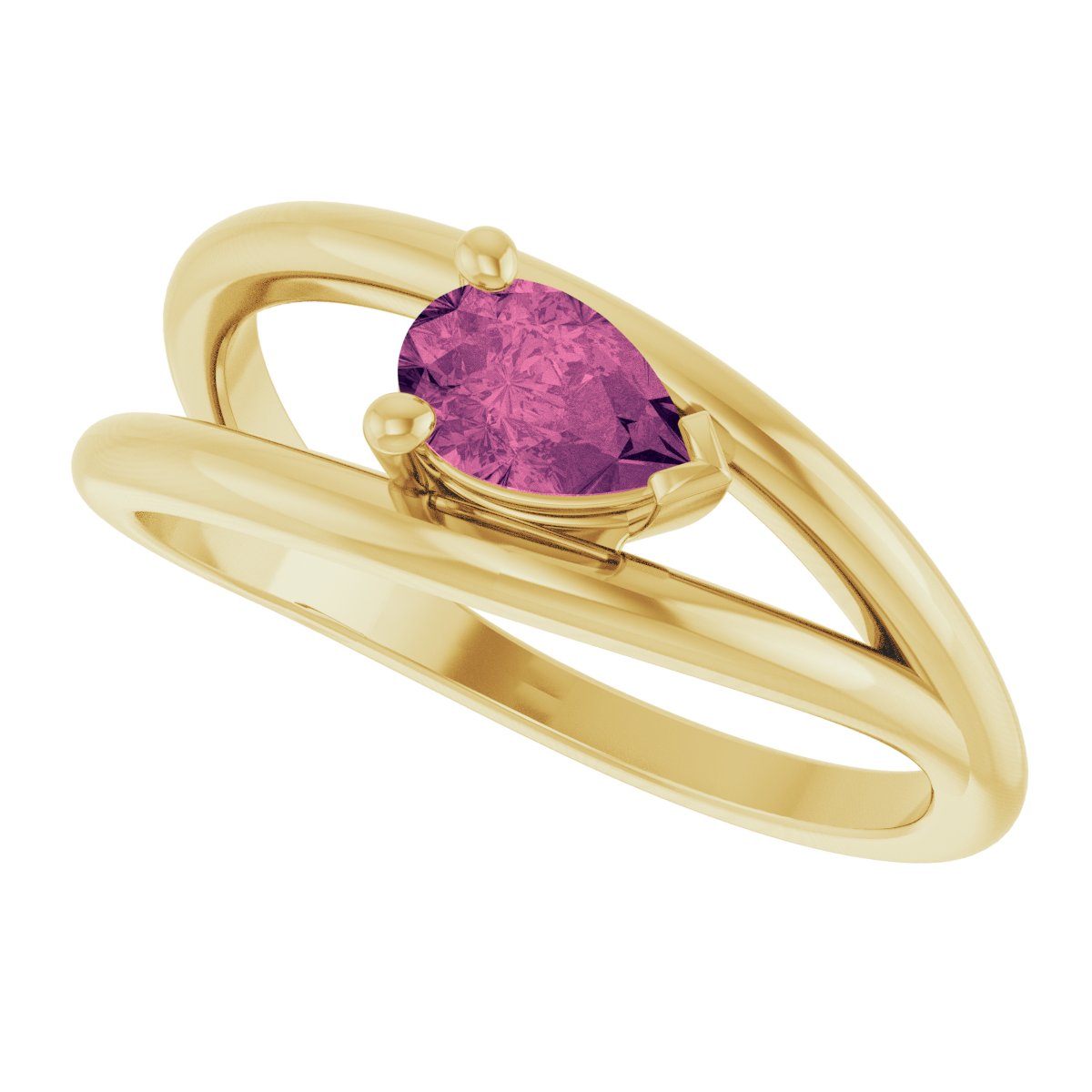 Negative Space Solitaire Ring
