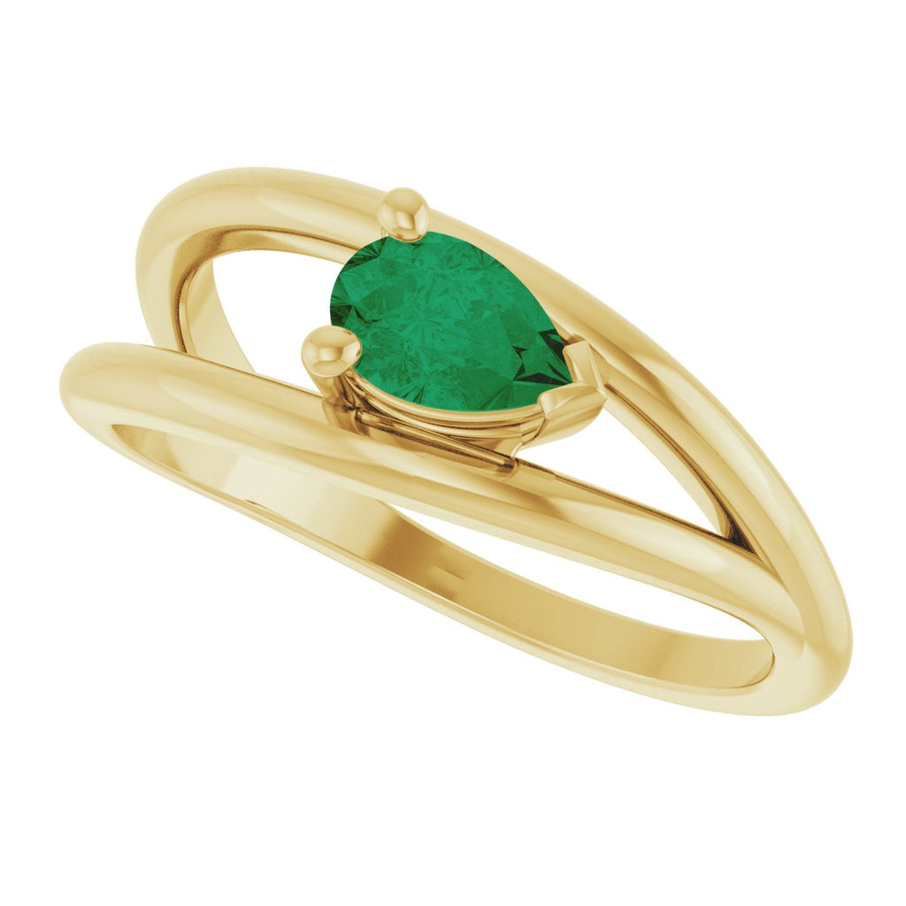 Negative Space Solitaire Ring