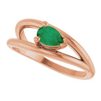 Negative Space Solitaire Ring