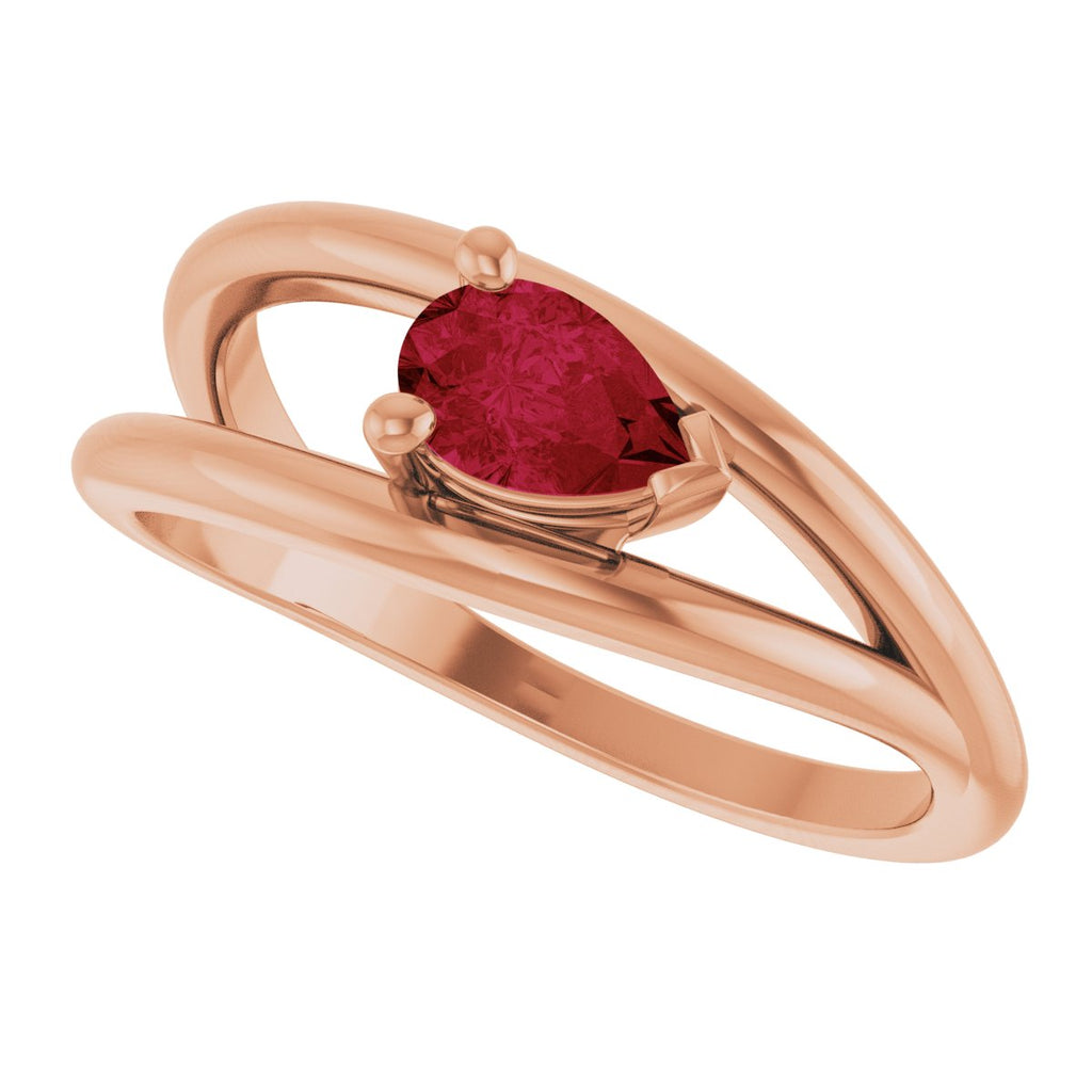 Negative Space Solitaire Ring