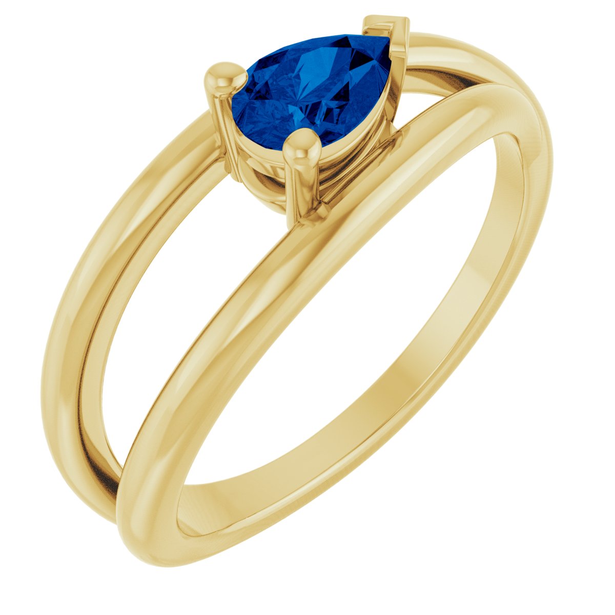 Negative Space Solitaire Ring