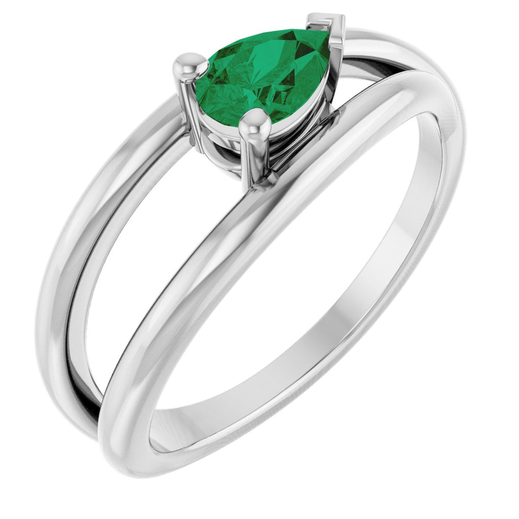 Negative Space Solitaire Ring