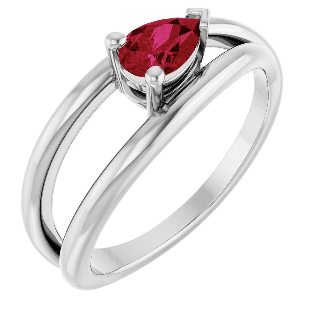 Negative Space Solitaire Ring