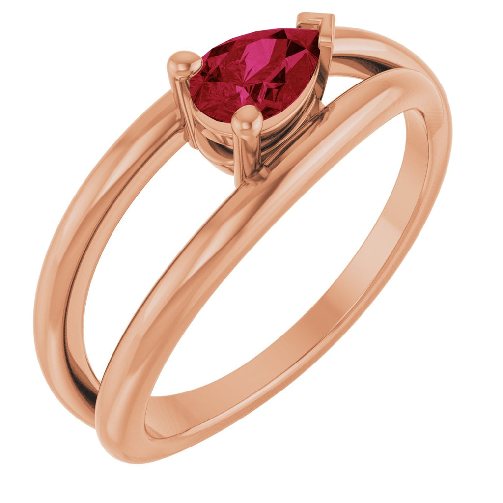Negative Space Solitaire Ring