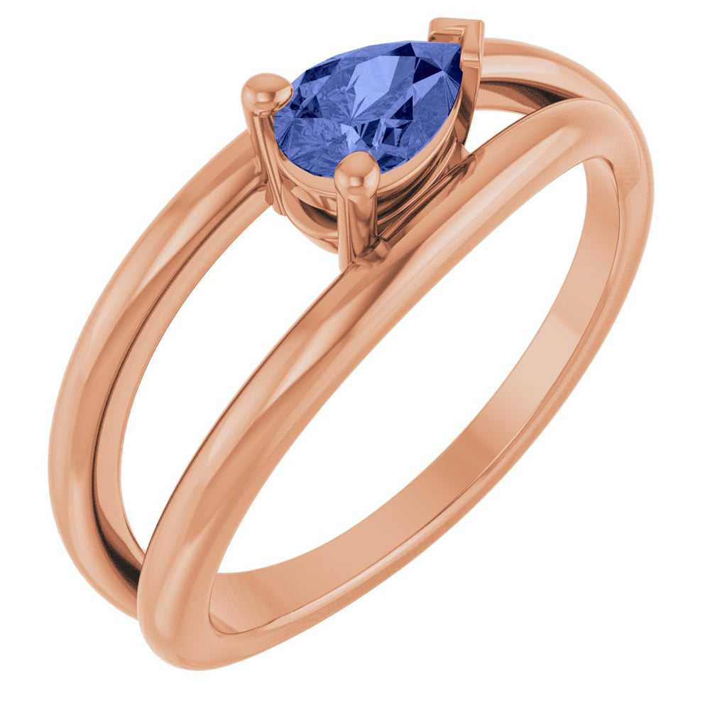 Negative Space Solitaire Ring