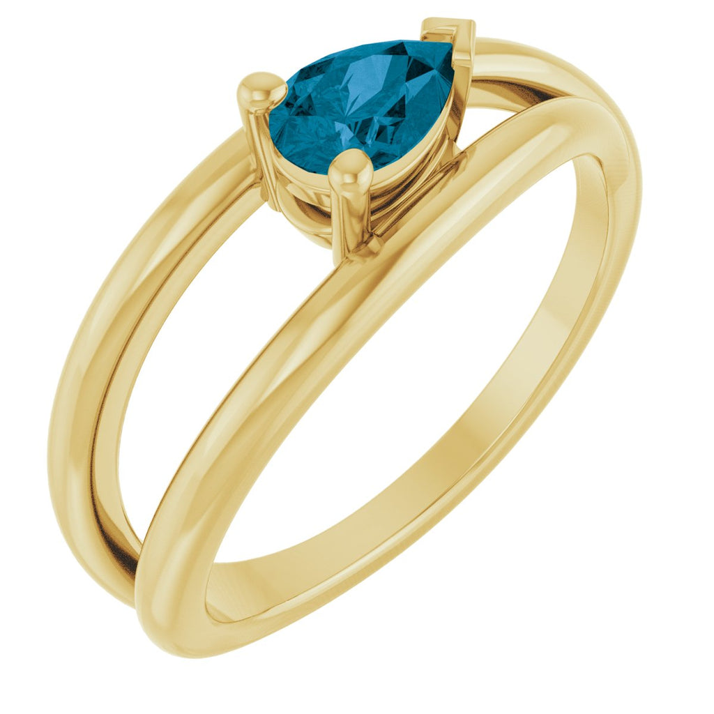 Negative Space Solitaire Ring