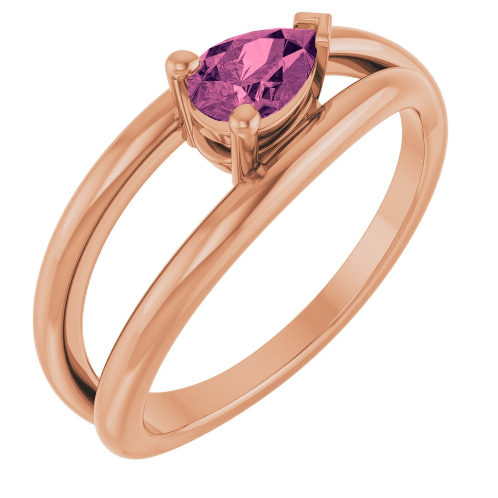 Negative Space Solitaire Ring