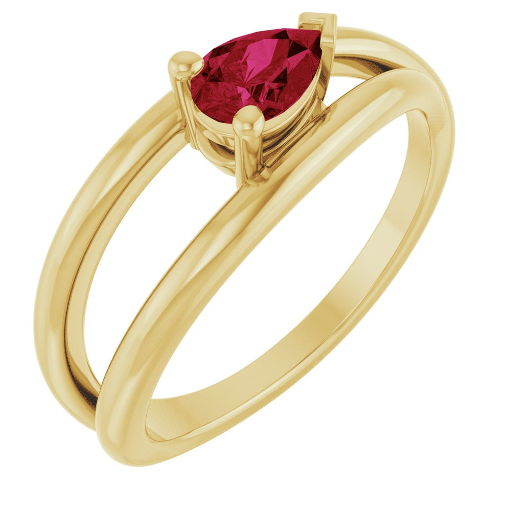 Negative Space Solitaire Ring
