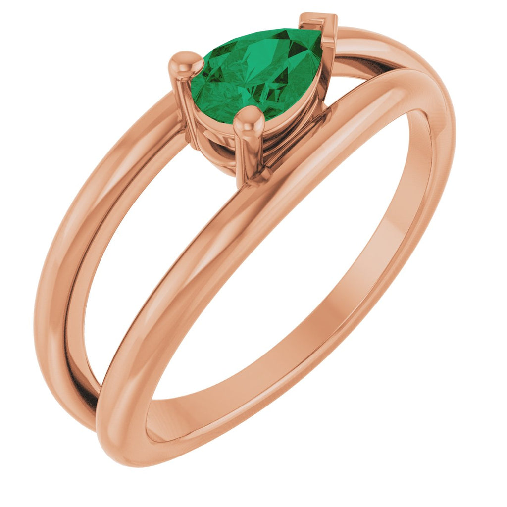 Negative Space Solitaire Ring