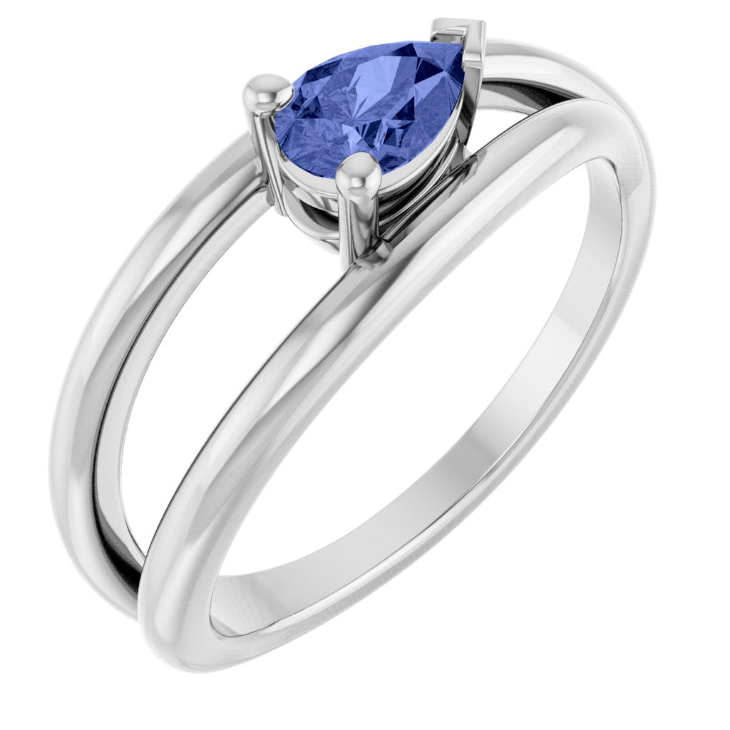 Negative Space Solitaire Ring