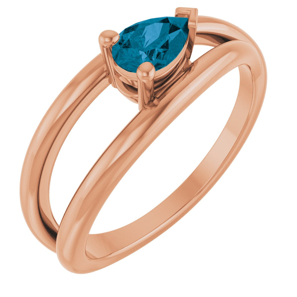 Negative Space Solitaire Ring