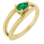 Negative Space Solitaire Ring