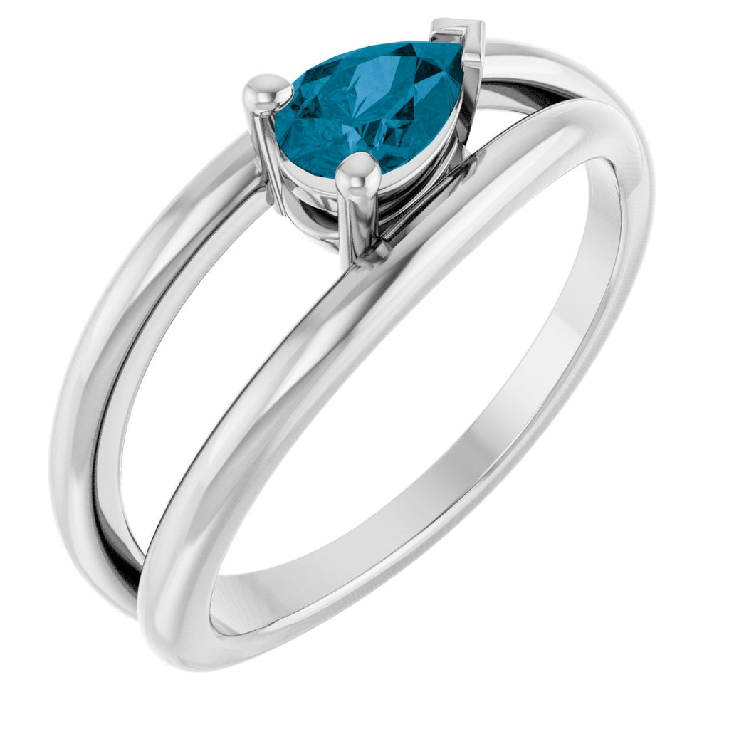 Negative Space Solitaire Ring