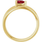 Negative Space Solitaire Ring