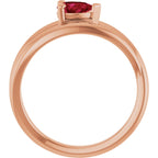 Negative Space Solitaire Ring