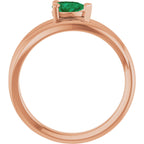 Negative Space Solitaire Ring