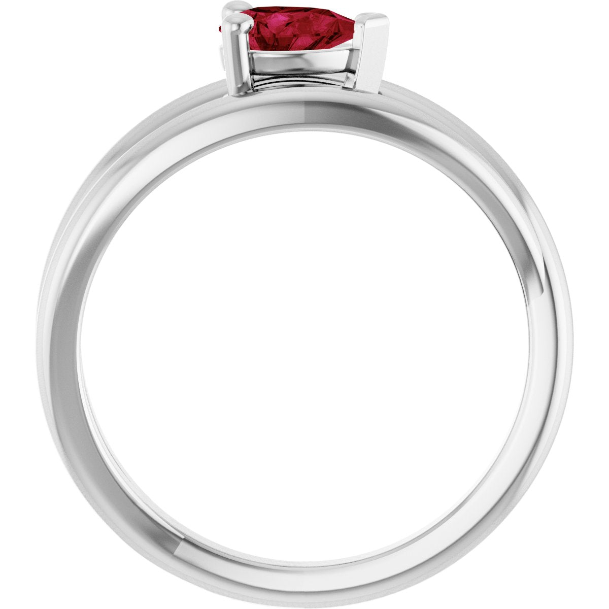 Negative Space Solitaire Ring