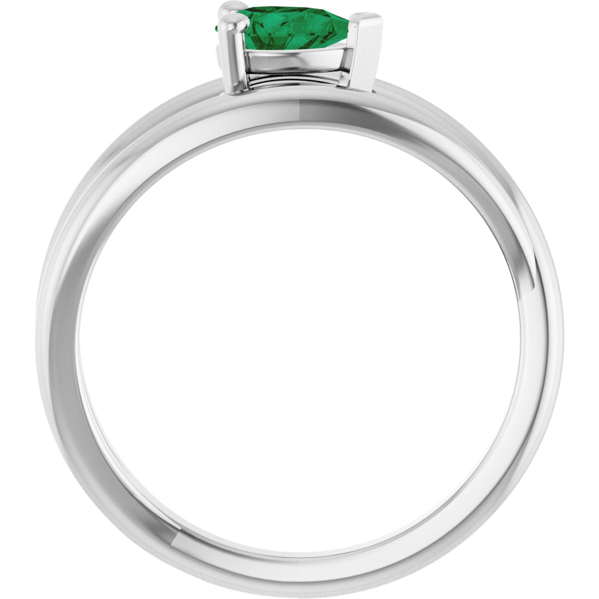 Negative Space Solitaire Ring
