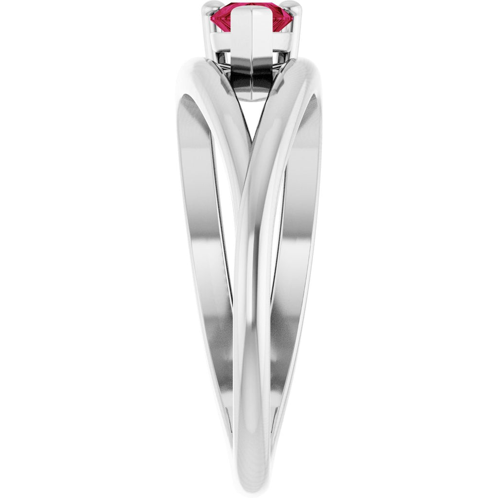 Negative Space Solitaire Ring