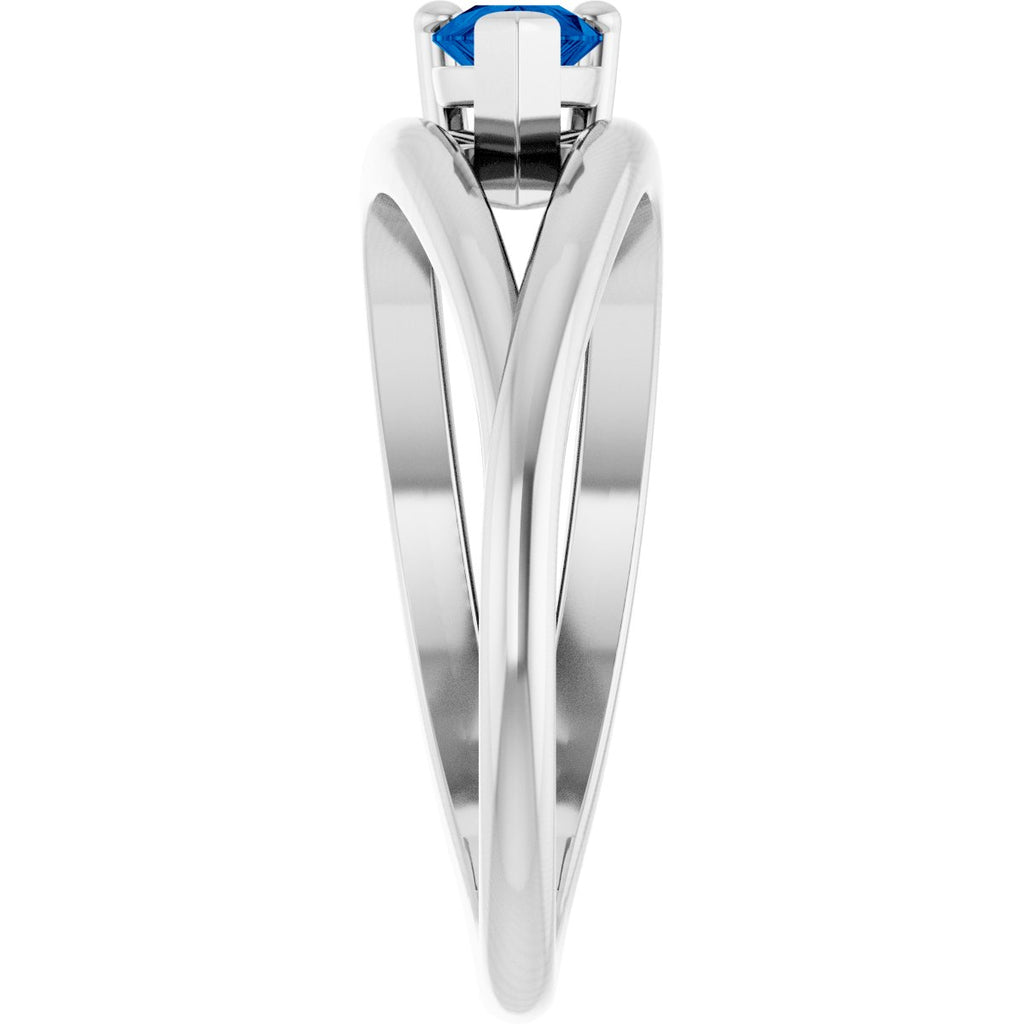 Negative Space Solitaire Ring