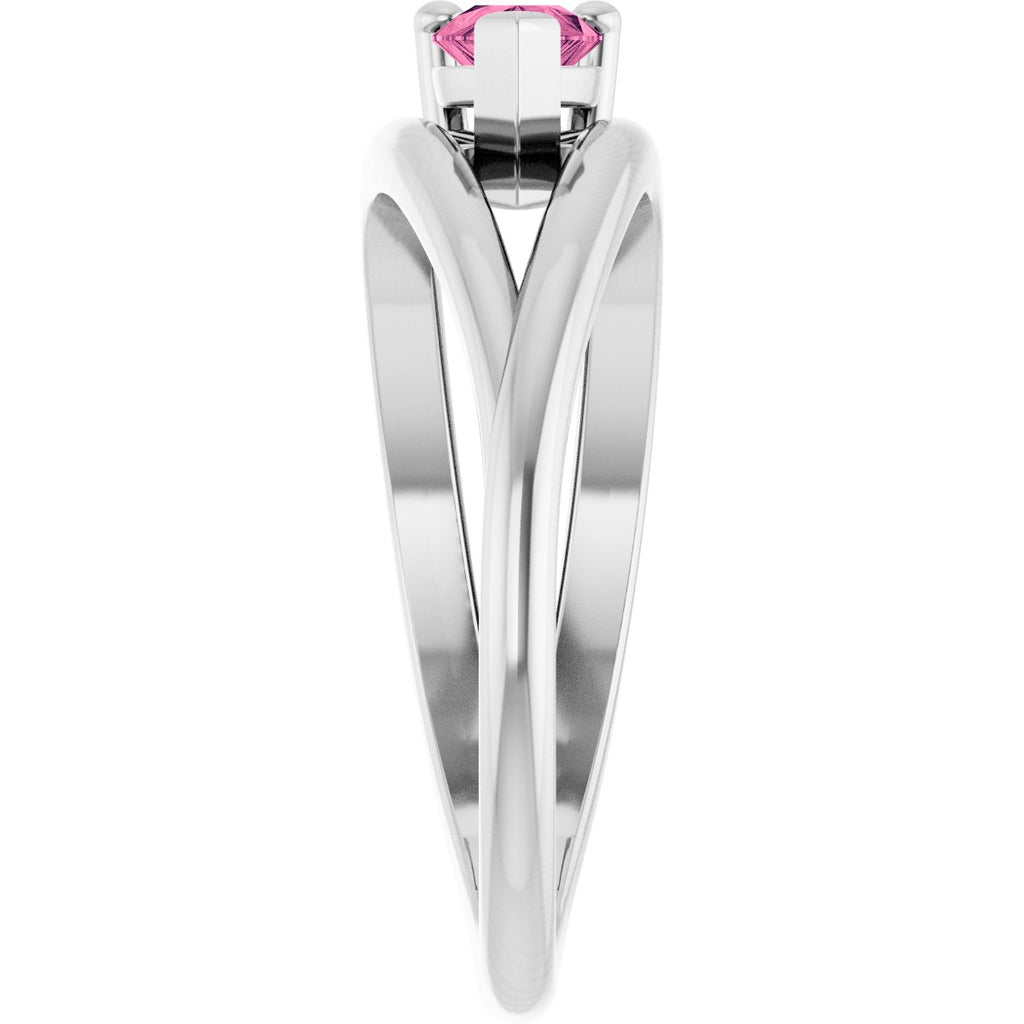 Negative Space Solitaire Ring