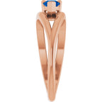 Negative Space Solitaire Ring