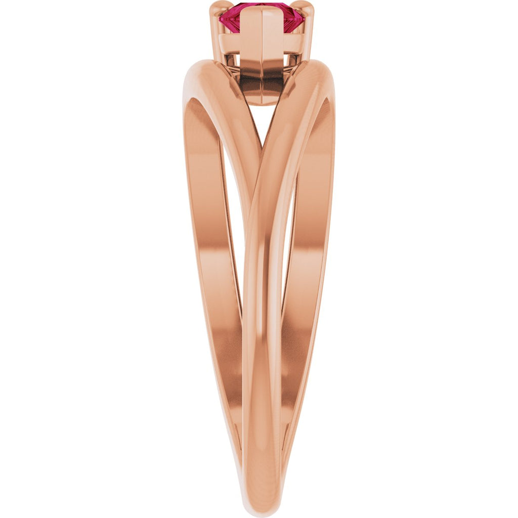 Negative Space Solitaire Ring