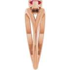 Negative Space Solitaire Ring