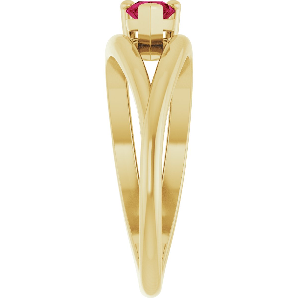 Negative Space Solitaire Ring