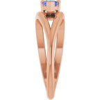Negative Space Solitaire Ring