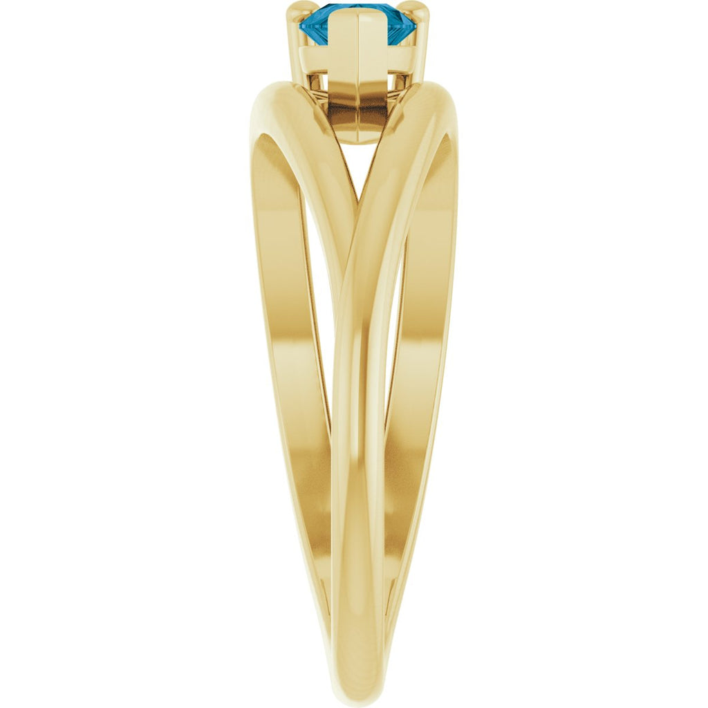 Negative Space Solitaire Ring