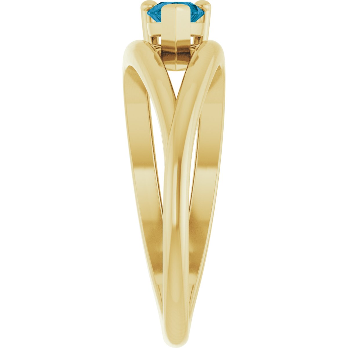 Negative Space Solitaire Ring