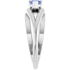 Negative Space Solitaire Ring