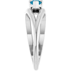 Negative Space Solitaire Ring
